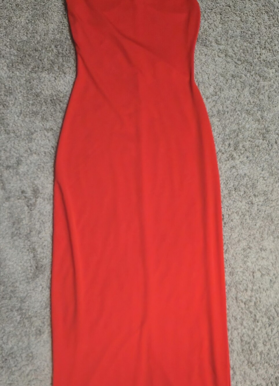 ONLY Red Shimmer Bodycon Maxi Dress Rhinestone Straps Size XS